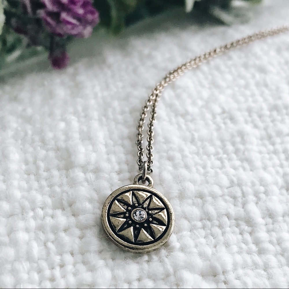 Necklace 16”-19” Sun/Compass Simple Necklace - Picture 4 of 10